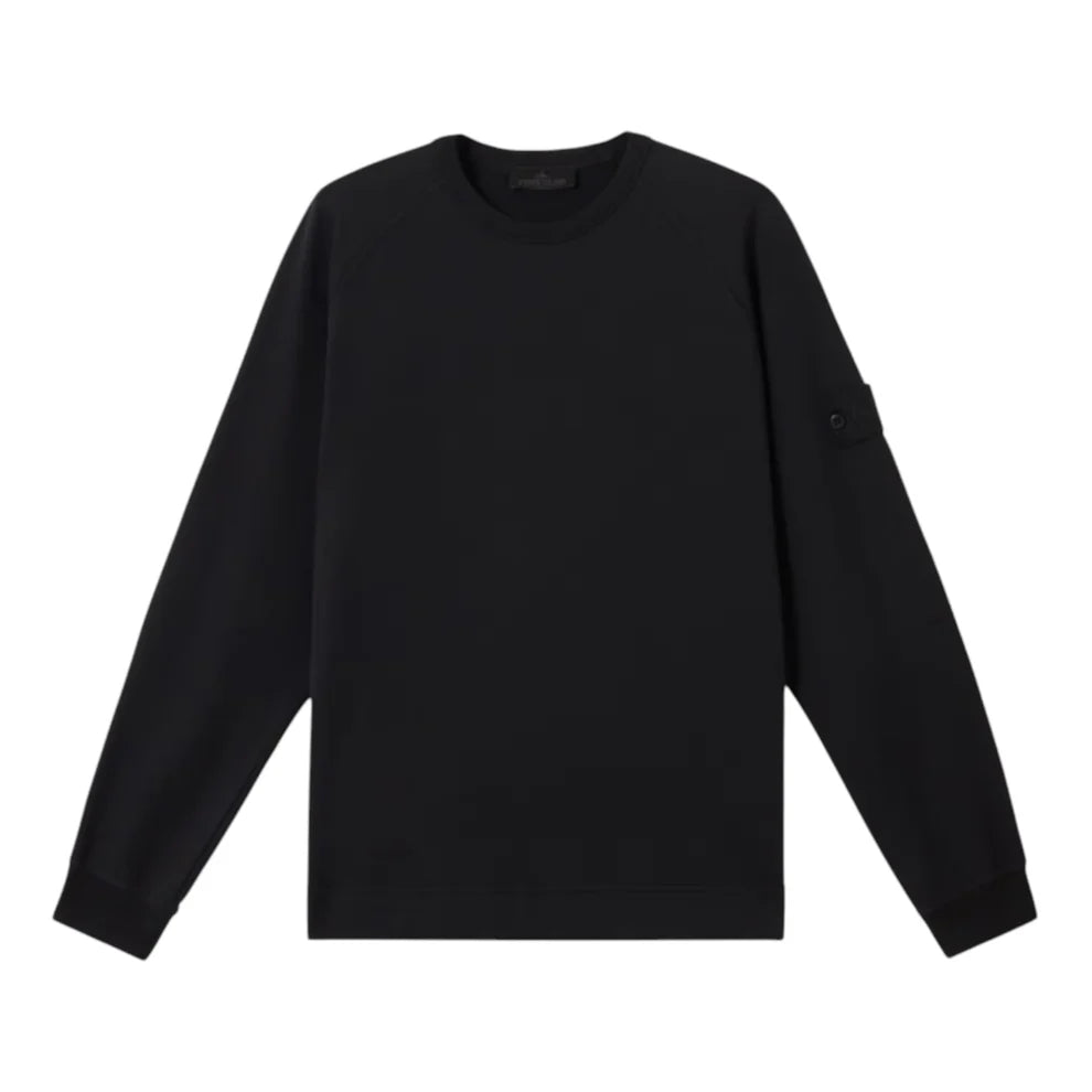 Stone Island Cotton Fleece Black Ghost Sweatshirt
