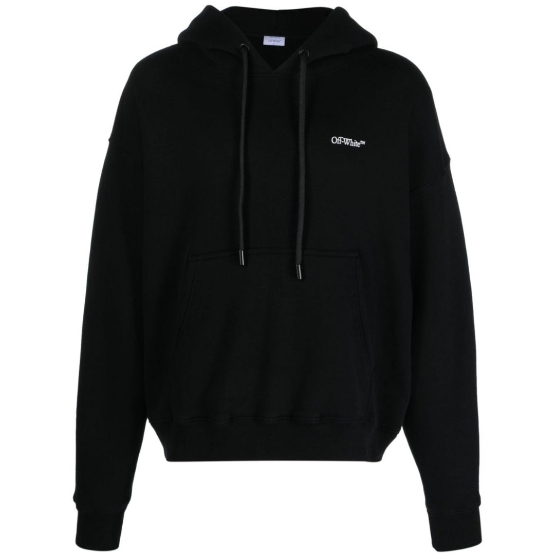 Off White Mens Ombb085F23Fle0071001 Hoodie Black - Style Centre Wholesale