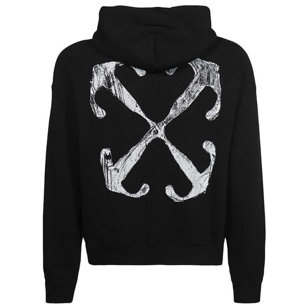 Off White Mens Ombb085F23Fle0071001 Hoodie Black - Style Centre Wholesale