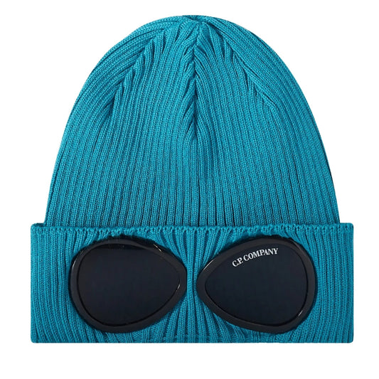 C.P. Company Blue Goggle Beanie