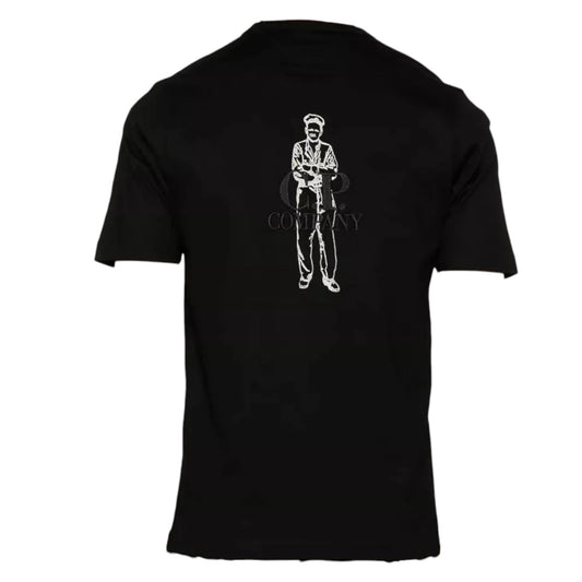 C.P. Company 30/2 Mercerized British Sailor Black T-shirt