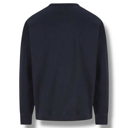 Stone Island, Navy Organic Cotton Sweatshirt - True Labels