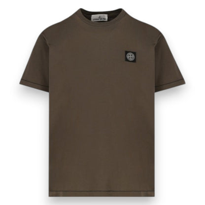 Stone Island, Slim - Fit Military Green T-Shirt with Compass Patch - True Labels