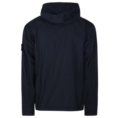 Stone Island, Supima Cotton Twill Stretch-TC Hooded Navy Jacket