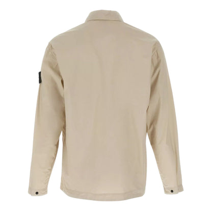 Stone Island Stretch Cotton Paracadute Beige Overshirt