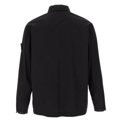 Stone Island Stretch Cotton Paracadute Black Overshirt