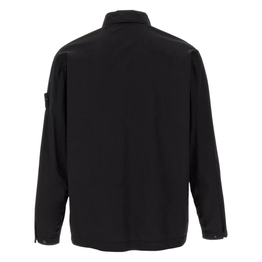 Stone Island Stretch Cotton Paracadute Black Overshirt