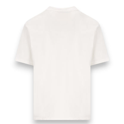 Stone Island, White Compass Patch Crewneck T-Shirt - True Labels