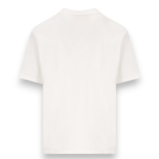 Stone Island, White Compass Patch Crewneck T-Shirt - True Labels