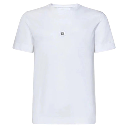 GIVENCHY, 4G Logo-Embroidered White Cotton T-Shirt