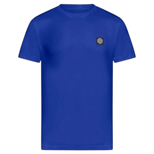 Stone Island, Compass Patch Crewneck T-Shirt - Royal Blue