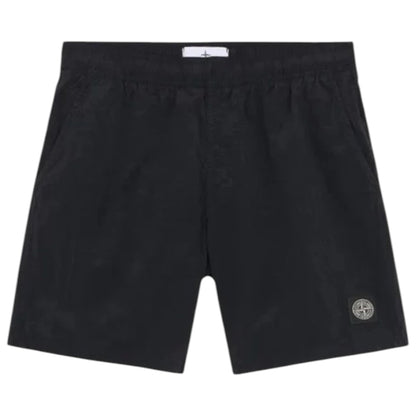 Stone Island, Brushed Nylon Navy, Compass Patch Swim Shorts