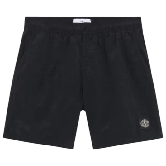 Stone Island, Brushed Nylon Navy, Compass Patch Swim Shorts