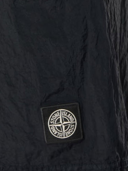 Stone Island, Brushed Nylon Navy, Compass Patch Swim Shorts