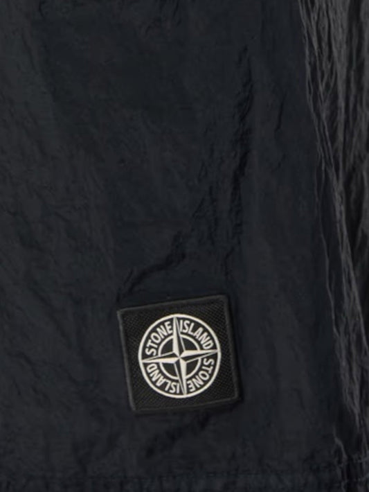 Stone Island, Brushed Nylon Navy, Compass Patch Swim Shorts