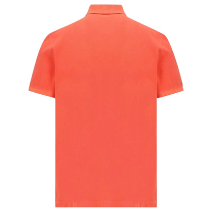 Stone Island, Slim Fit Papaya Polo Shirt with Compass Patch